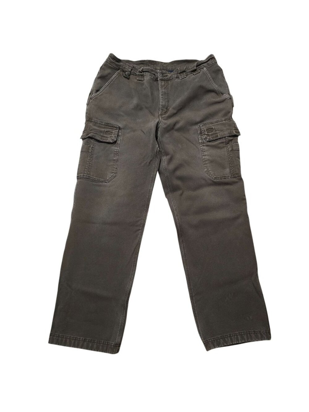 Duluth Trading Co Mens Brown Flex Fire Hose Fleece Lined Relaxed Fit Pants 40x34